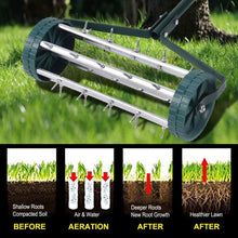 Load image into Gallery viewer, Heavy Duty Rolling Garden Lawn Aerator