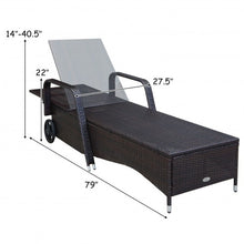 Load image into Gallery viewer, Outdoor Recliner Cushioned Chaise Lounge w/ Adjustable Backrest