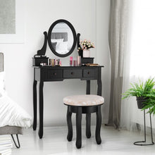 Load image into Gallery viewer, Vanity Makeup Table Set Bedroom Furniture with Padded Stool