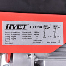 Load image into Gallery viewer, 440 lbs Mini Electric Wire Hoist with Remote Control