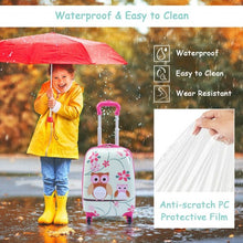 Load image into Gallery viewer, 2 pcs 12" 16" Green ABS Kids Suitcase Luggage Set