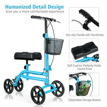 Load image into Gallery viewer, Medical Steerable Knee Walker with Dual Braking System-Blue