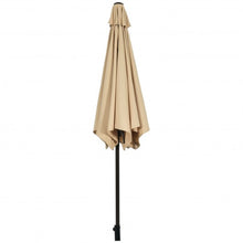 Load image into Gallery viewer, 10 ft Outdoor Market Patio Table Umbrella Push Button Tilt Crank Lift-Beige