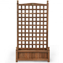 Load image into Gallery viewer, Solid Wood Planter Box with Trellis Weather-resistant Outdoor