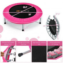 Load image into Gallery viewer, 38" Mini Folding Trampoline Portable Leisure Fitness Backboard-Pink