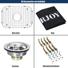 Load image into Gallery viewer, 23� Stainless Steel Single Bowl Kitchen Sink Basin