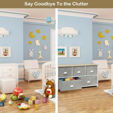 Load image into Gallery viewer, Wood Dresser Storage Unit Side Table Display Organizer-White