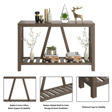 Load image into Gallery viewer, 52 Inch Long Console End Sofa Table-Brown