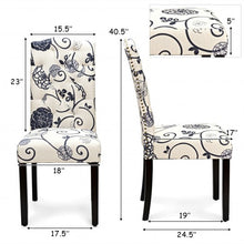 Load image into Gallery viewer, Set of 2 Tufted Upholstered Dining Chair-Black & White