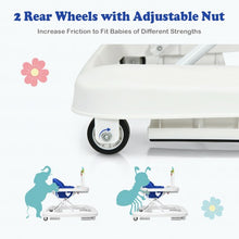 Load image into Gallery viewer, 2-in-1 Foldable Baby Walker with Adjustable Heights-Blue