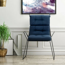 Load image into Gallery viewer, 22" x 44" Tufted Outdoor Patio Chair Seating Pad-Blue