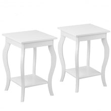 Load image into Gallery viewer, Set of 2 Accent Side Tables with Shelf