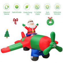 Load image into Gallery viewer, 8Ft LED Blow Up Christmas Santa Claus with Flying Airplane