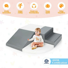 Load image into Gallery viewer, 4-Piece Indoor Toddler Playtime Corner Climber Play Set-White