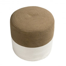 Load image into Gallery viewer, Pouf Ottoman Round for Sitting Braided Pouf with Jute Cover
