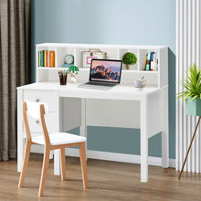 Load image into Gallery viewer, Home Office Workstation Laptop Table with Hutch and Drawers