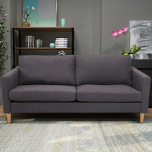 Load image into Gallery viewer, Upholstered Modern Fabric Love Seat Sofa-Gray