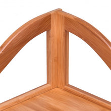 Load image into Gallery viewer, 3 Tiers Free Standing Bamboo Corner Shelving Rack