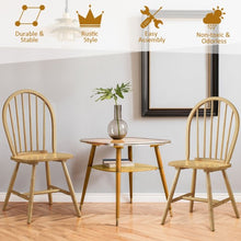 Load image into Gallery viewer, Set of 2 Vintage Windsor Wood Chair with Spindle Back for Dining Room