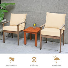 Load image into Gallery viewer, Deep Seat Chair Cushion Pads Set with Rope Belts for Indoor and Outdoor-White