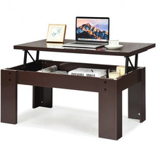 Load image into Gallery viewer, Lift Top Coffee Pop-UP Cocktail Table-Brown