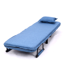 Load image into Gallery viewer, Convertible Folding Leisure Recliner Sofa Bed-Blue