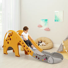 Load image into Gallery viewer, 3 in 1 Kids Climber Slide Play Set with Basketball Hoop-Yellow