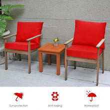 Load image into Gallery viewer, Deep Seat Chair Cushion Pads Set with Rope Belts for Indoor and Outdoor-Red