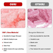 Load image into Gallery viewer, 6 ft Pink Artificial Hinged Spruce Full Christmas Tree with Foldable Metal Stand