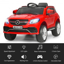Load image into Gallery viewer, 12V Mercedes Benz GLE Licensed Kids Ride On Car -Red