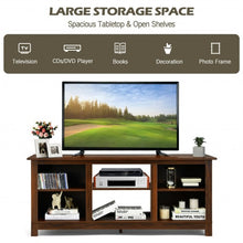Load image into Gallery viewer, 2-Tier 58" TV Stand Entertainment Media Console Center-Walnut
