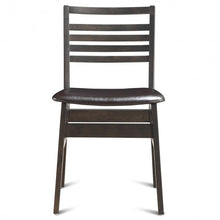 Load image into Gallery viewer, Set of 2 Armless PU Leather Dining Side Chairs-Brown