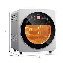 Load image into Gallery viewer, 16-in-1 Air Fryer 15.5 QT Toaster Rotisserie Dehydrator Oven-Silver