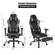 Load image into Gallery viewer, Massage Gaming Chair Recliner w/Footrest and Adjustable Armrests for Home&Office