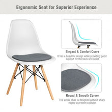 Load image into Gallery viewer, 4Pcs Mid Century Dining Chair with Linen Cushion-White