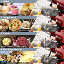 Load image into Gallery viewer, 3-in-1 Multi-functional 6-speed Tilt-head Food Stand Mixer-Red