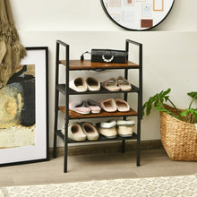 Load image into Gallery viewer, 4-Tier Storage Stackable Shoe Shelf Display Rack for Home