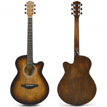 Load image into Gallery viewer, 40" Full Size Cutaway Acoustic Guitar Starter Guitarra Bundle Kit -Coffee