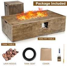 Load image into Gallery viewer, 2PCS Outdoor Propane Fire Pit Table Set