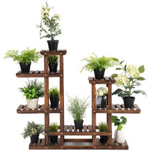 Load image into Gallery viewer, 6 Tier Wooden Shelf Storage Plant Rack Stand