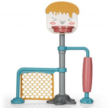 Load image into Gallery viewer, 3-in-1 Height Adjustable Basketball Stand Set with Soccer and Roller