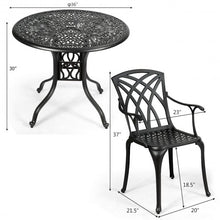 Load image into Gallery viewer, 5PCS Cast Aluminum Patio Dining Set with Durable Umbrella Hole