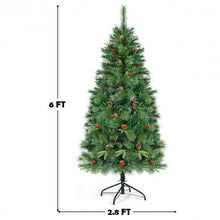 Load image into Gallery viewer, 6 ft Pre-lit Artificial Hinged Christmas Tree with LED Lights-6 ft
