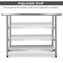 Load image into Gallery viewer, 30" x 48" Stainless Steel Food Preparation Kitchen Table