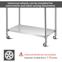 Load image into Gallery viewer, 30" x 48" Stainless Steel Food Preparation Kitchen Table