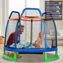 Load image into Gallery viewer, 7FT Kids Trampoline W/ Safety Enclosure Net