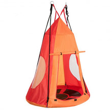 Load image into Gallery viewer, Kids Hanging Chair Swing Tent Set-Orange