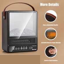 Load image into Gallery viewer, 1500W Electric Fireplace Tabletop Portable Space Heater w/3D Flame Effect-Walnut