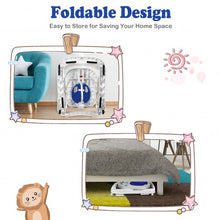 Load image into Gallery viewer, 2-in-1 Foldable Baby Walker with Adjustable Heights-Blue