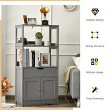 Load image into Gallery viewer, Bathroom Storage Cabinet with Drawer and Shelf Floor Cabinet-Gray